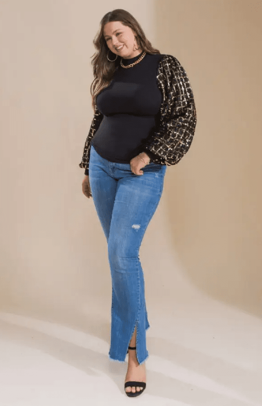 Sequin sweater deals plus size