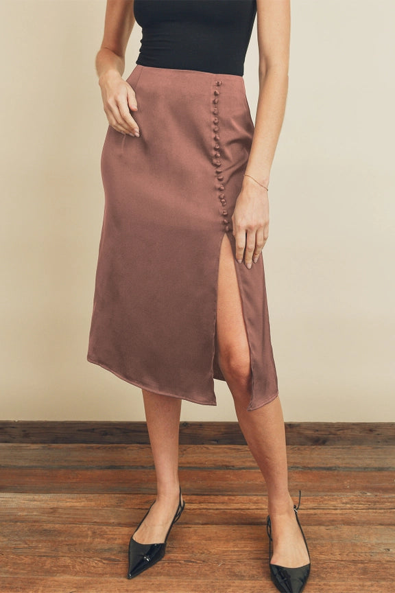 FINAL SALE- Filli tie-knot bodycon slit skirt