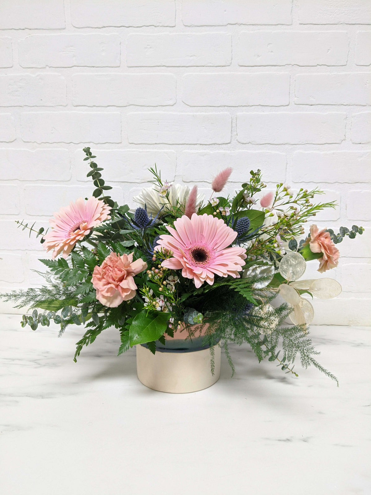 Claire Arrangement_Peach & Green__The Floral Fixx_The Floral Fixx