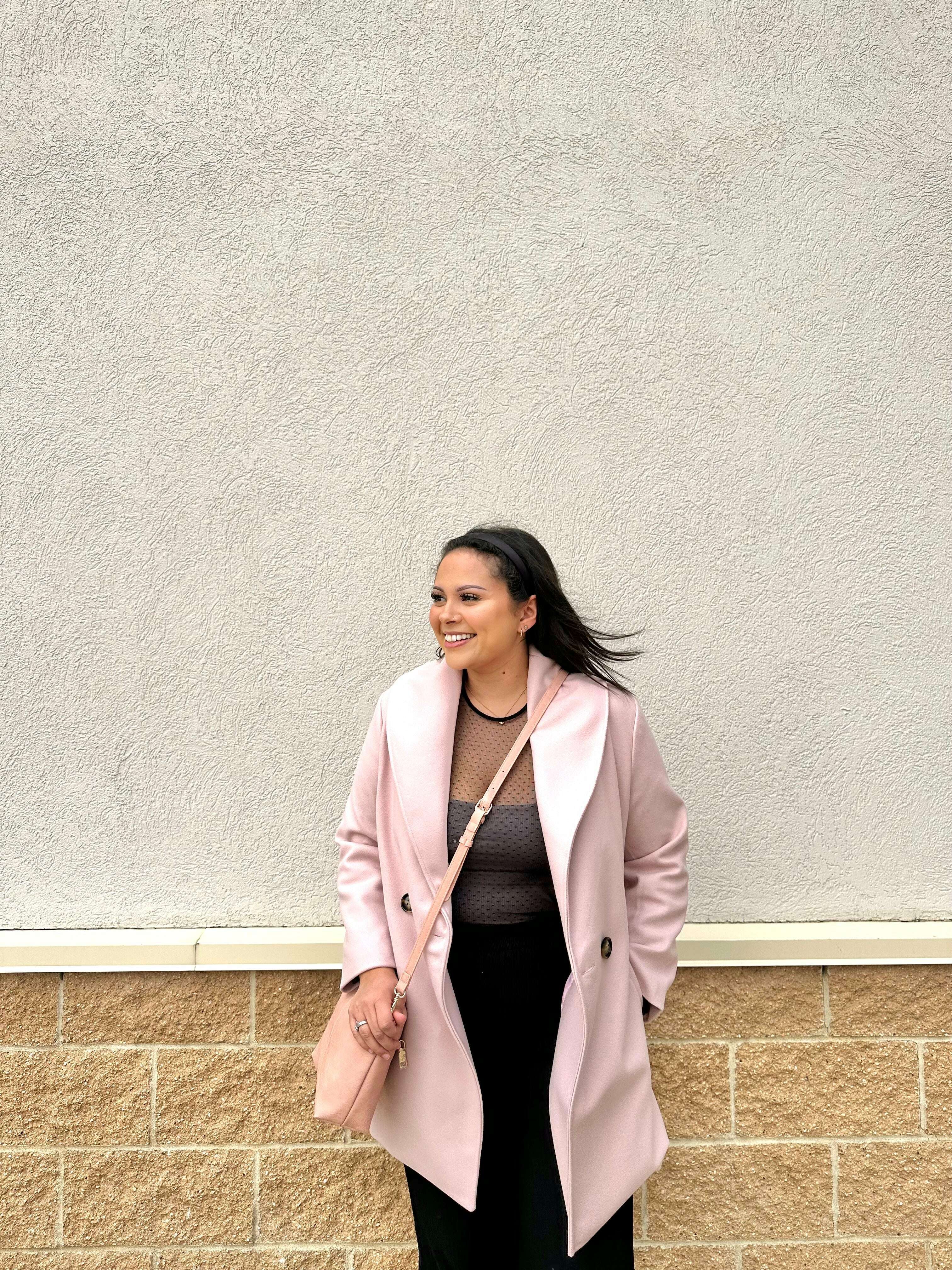 Pink deals pea coat