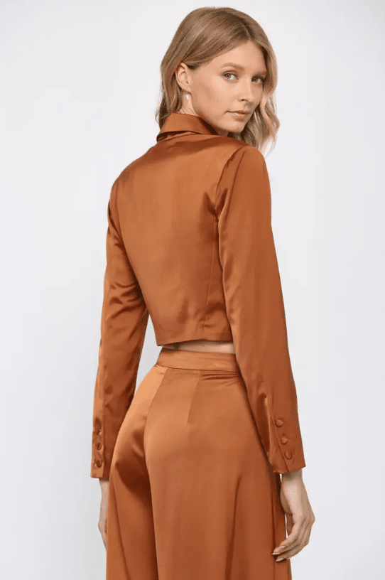 Floral 2025 satin blazer