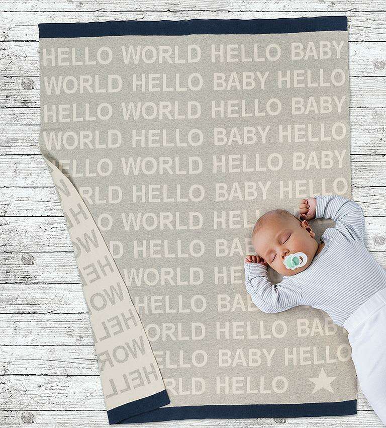 Hello world baby blanket sale