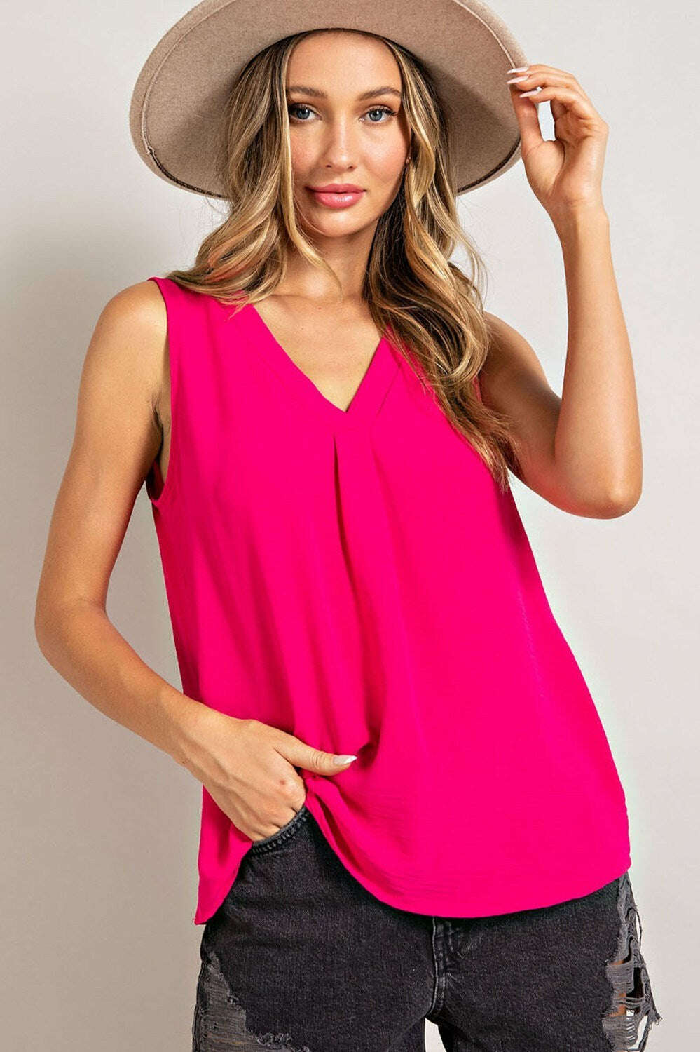 Hot pink tank top hot sale dress