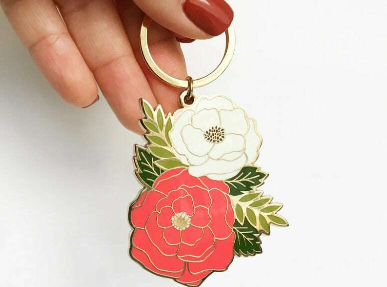 Flower keychain clearance