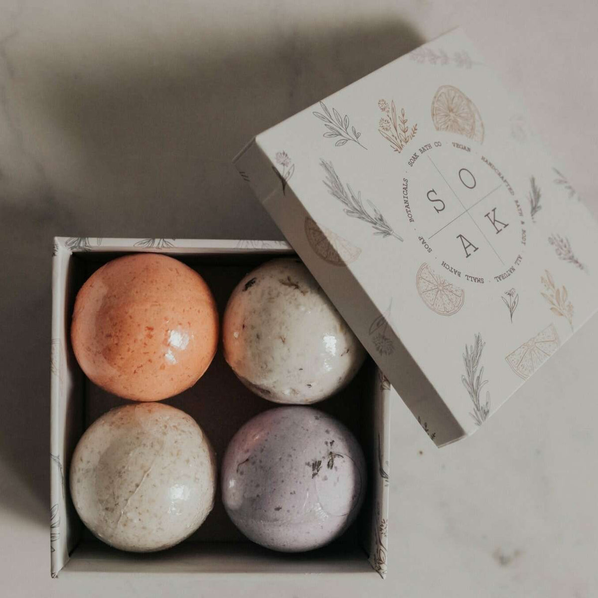 SOAK Mini Bath Bomb Gift Box__The Floral Fixx_The Floral Fixx