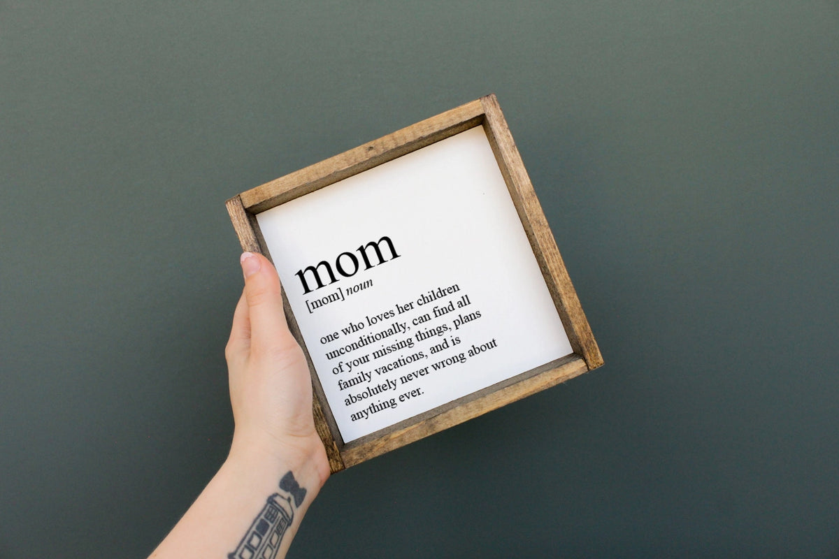 Mom Definition Framed Print
