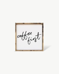 Coffee First Framed Print