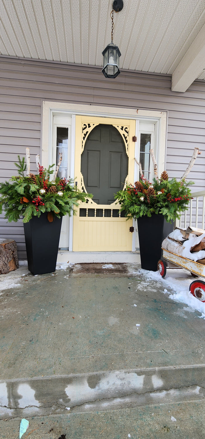 Holiday Planter Program - Berries and Pincones - Refillable year after year