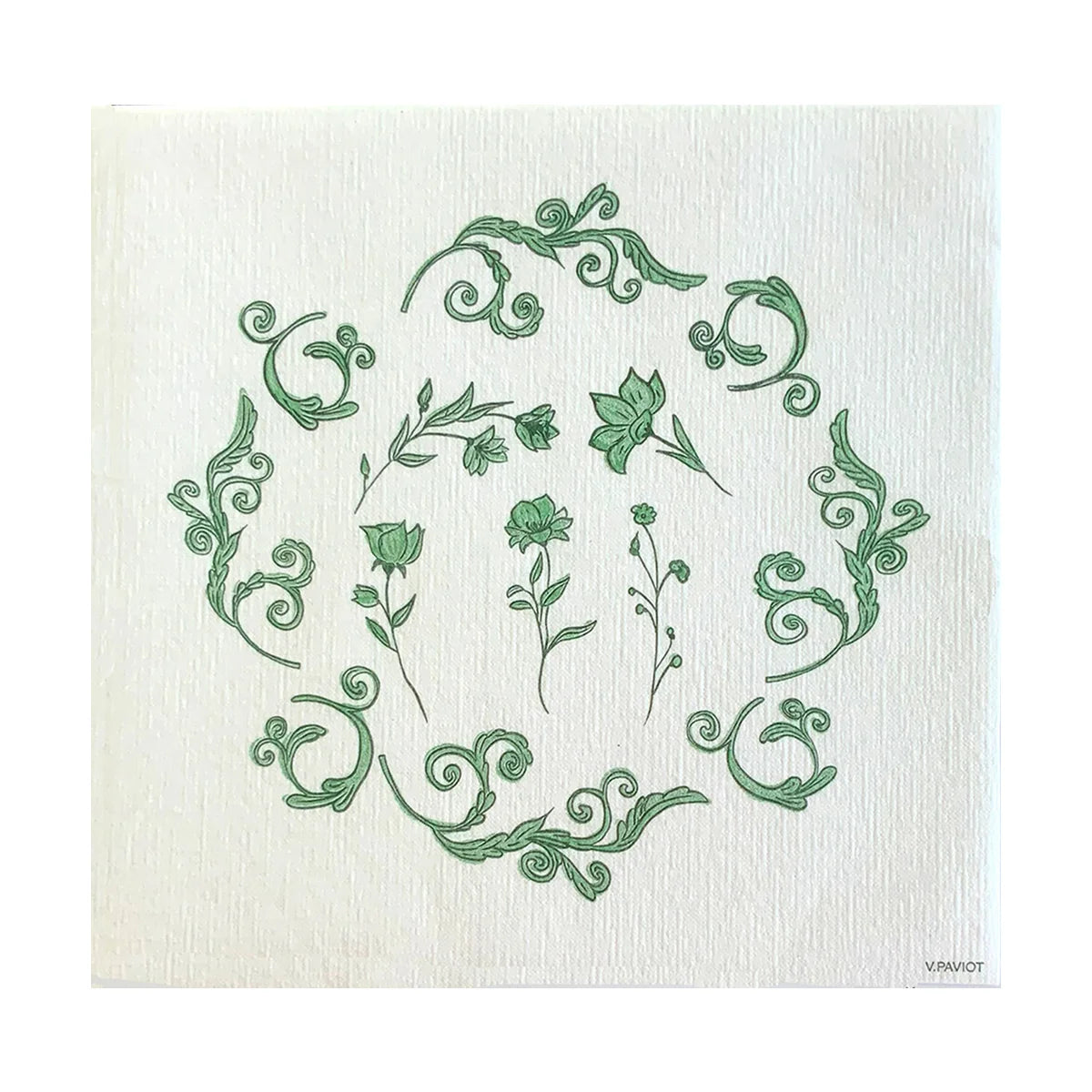 Paviot Dinner Napkin - Regence Vert