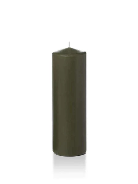 Yummi 2.25x7" Pillar Candle - Olive