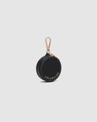 Louenhide Airlie black bag charm alternate view showing zippered pouch