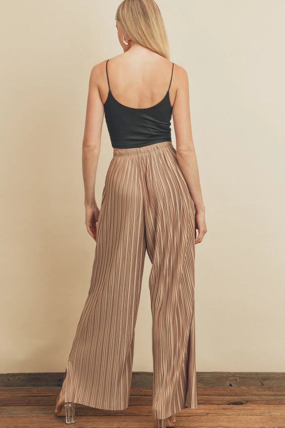 Pleated 2025 satin pants
