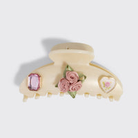KitschPop Curved Claw Clip 7pc Set Vintage - Pearlized Cream