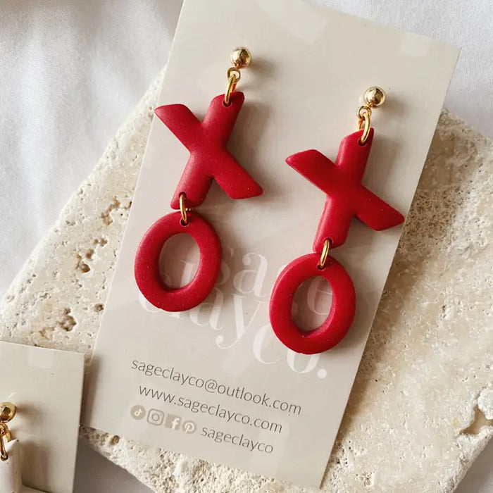 Xoxo Valentines Earrings | Handmade Polymer Clay Earrings