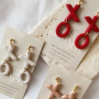 Xoxo Valentines Earrings | Handmade Polymer Clay Earrings