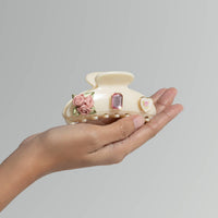 KitschPop Curved Claw Clip 7pc Set Vintage - Pearlized Cream