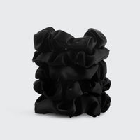Kitsch Satin Sleep Scrunchies 5pc - Black