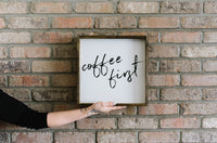 Coffee First Framed Print