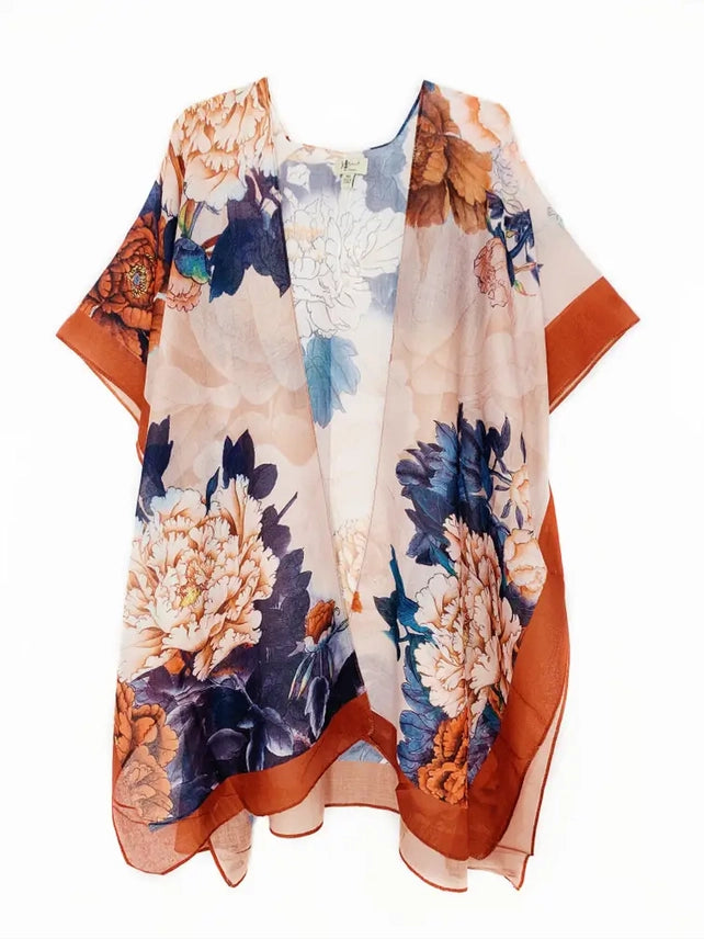 Orange Peony Kimono