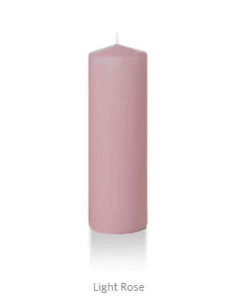 7" Pillar Candles by Yummi Candles_Light Rose_Candles_Floral Fixx Design Studio_The Floral Fixx