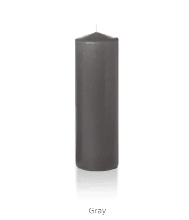 7" Pillar Candles by Yummi Candles_Gray_Candles_Floral Fixx Design Studio_The Floral Fixx