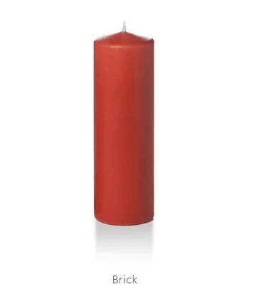 7" Pillar Candles by Yummi Candles_Brick_Candles_Floral Fixx Design Studio_The Floral Fixx