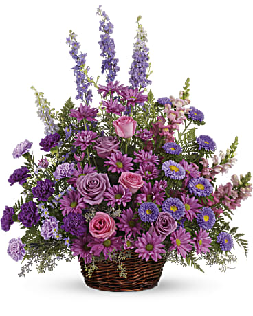 Gracious Lavender Basket Arrangement
