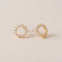 Lover's Tempo - Halo Stud Earrings - Gold