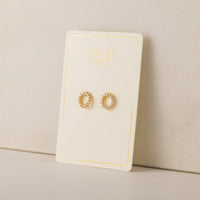 Lover's Tempo - Halo Stud Earrings - Gold