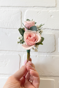Blushing Achievement Boutonniere