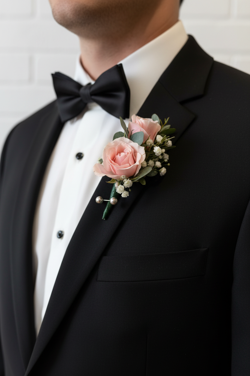 Blushing Achievement Boutonniere