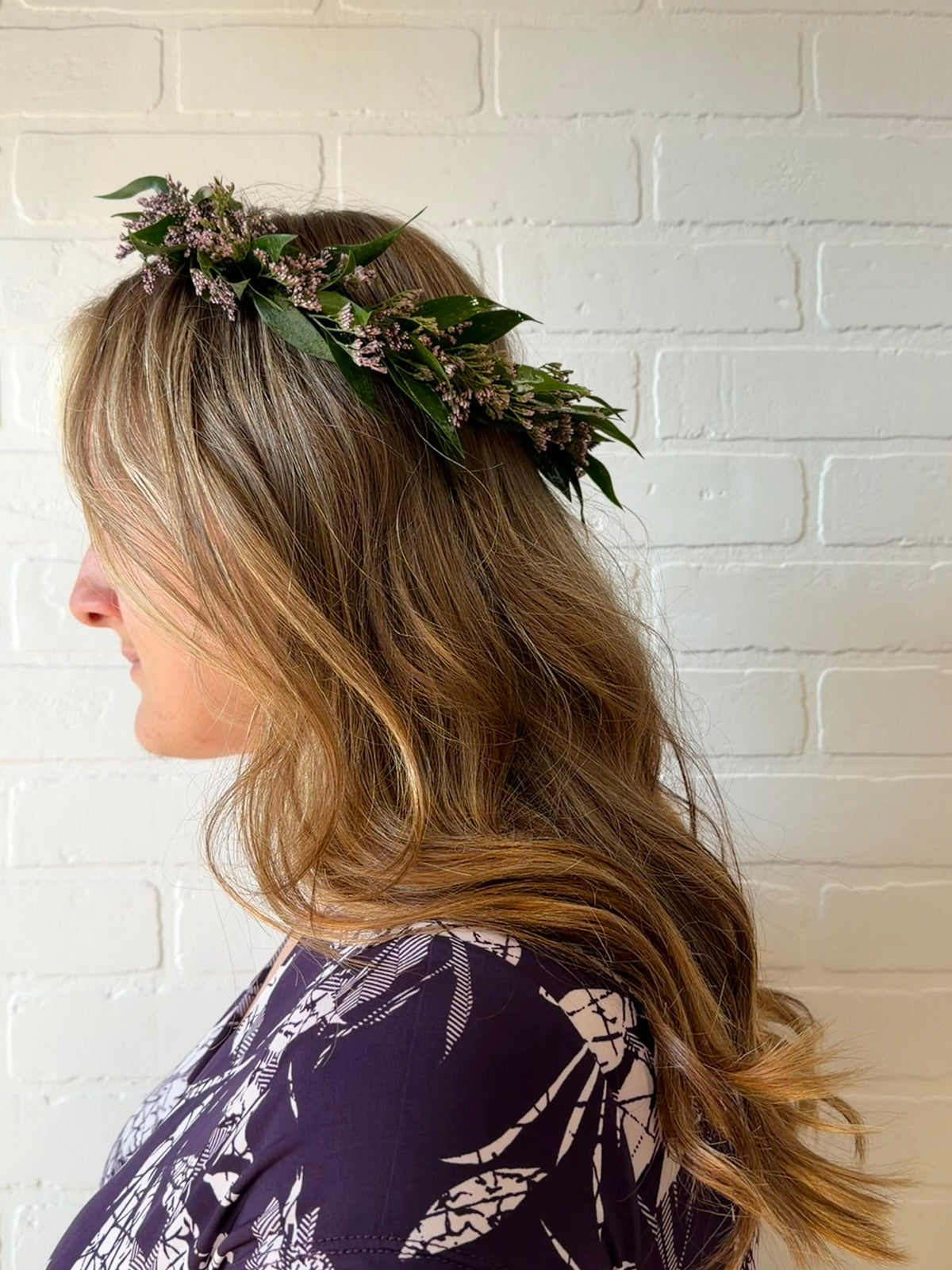Italian Ruscus & Pink Caspia Crown