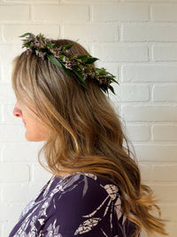 Italian Ruscus & Pink Caspia Crown
