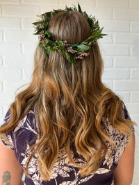 Italian Ruscus & Pink Caspia Crown