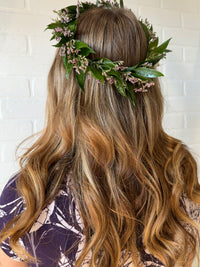 Italian Ruscus & Pink Caspia Crown