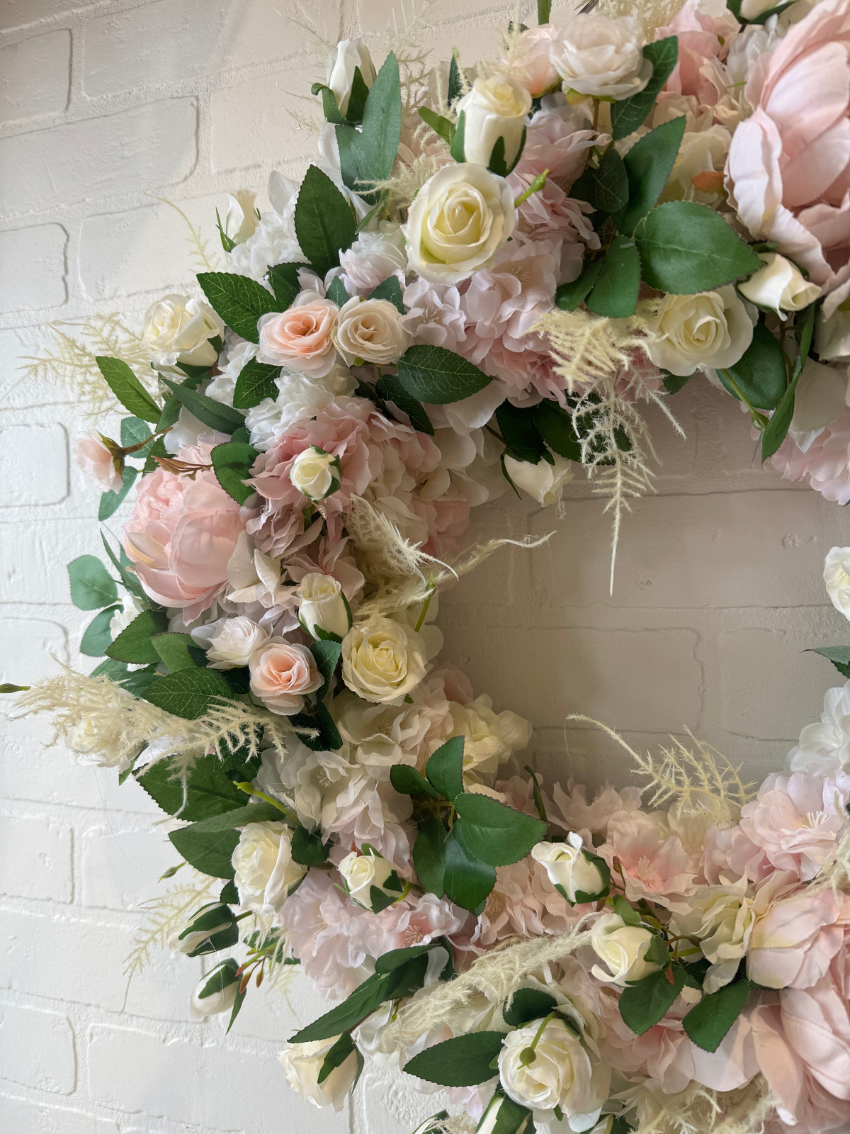SILK Blush & White Wreath
