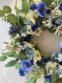SILK Blue Spring Wreath