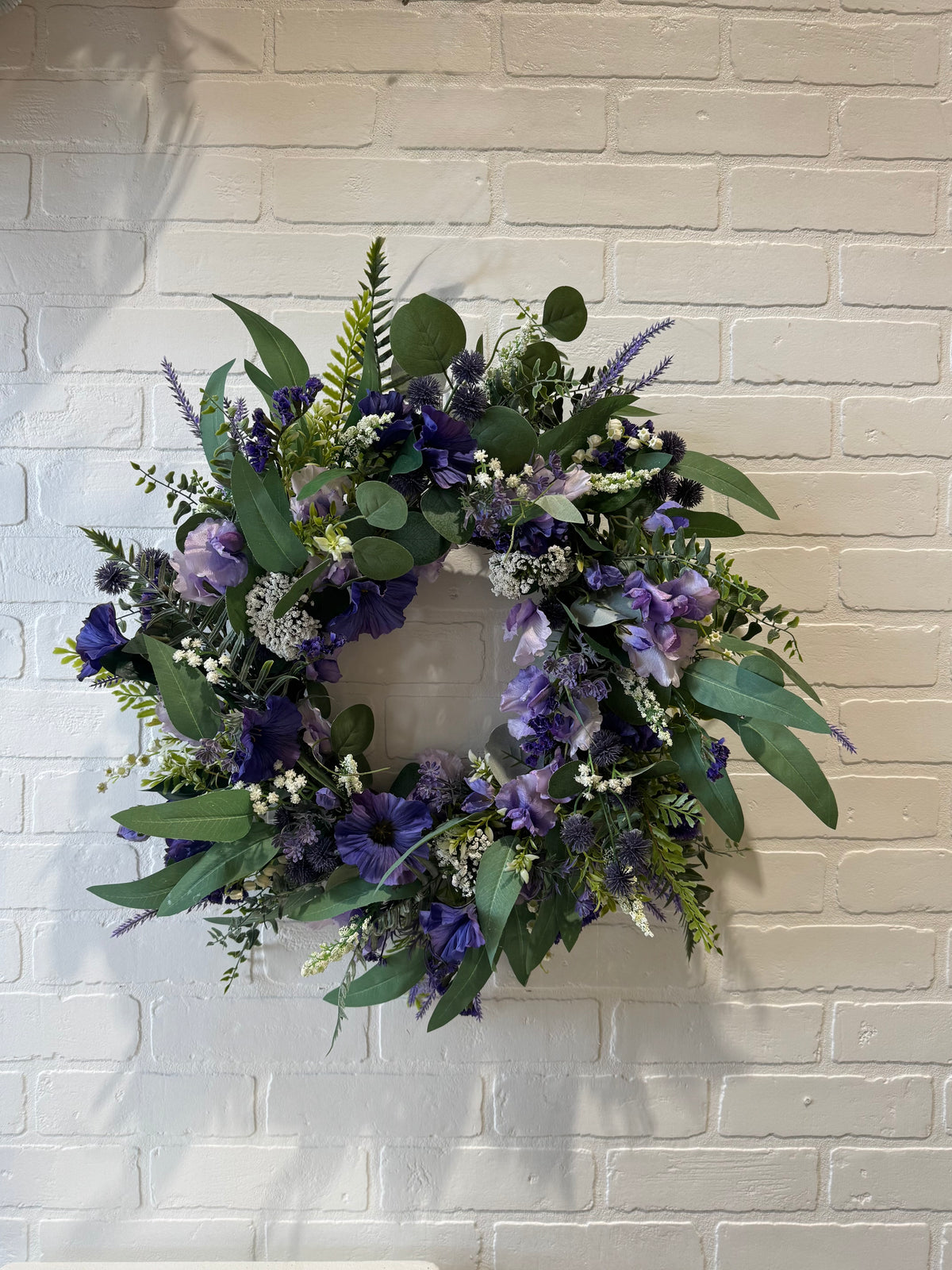 SILK Purple Spring Wreath