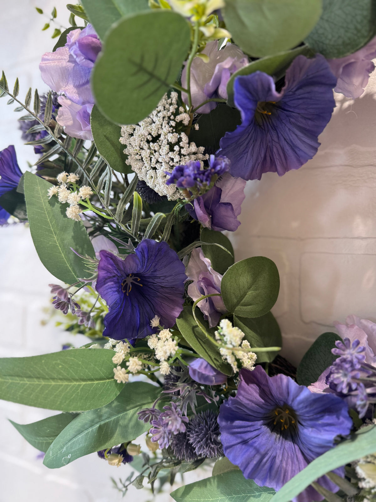 SILK Purple Spring Wreath