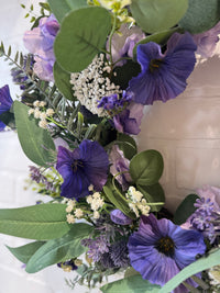 SILK Purple Spring Wreath