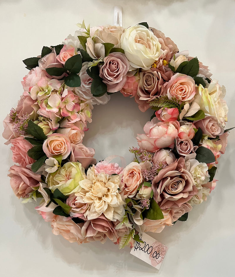 Blush and White Wreath