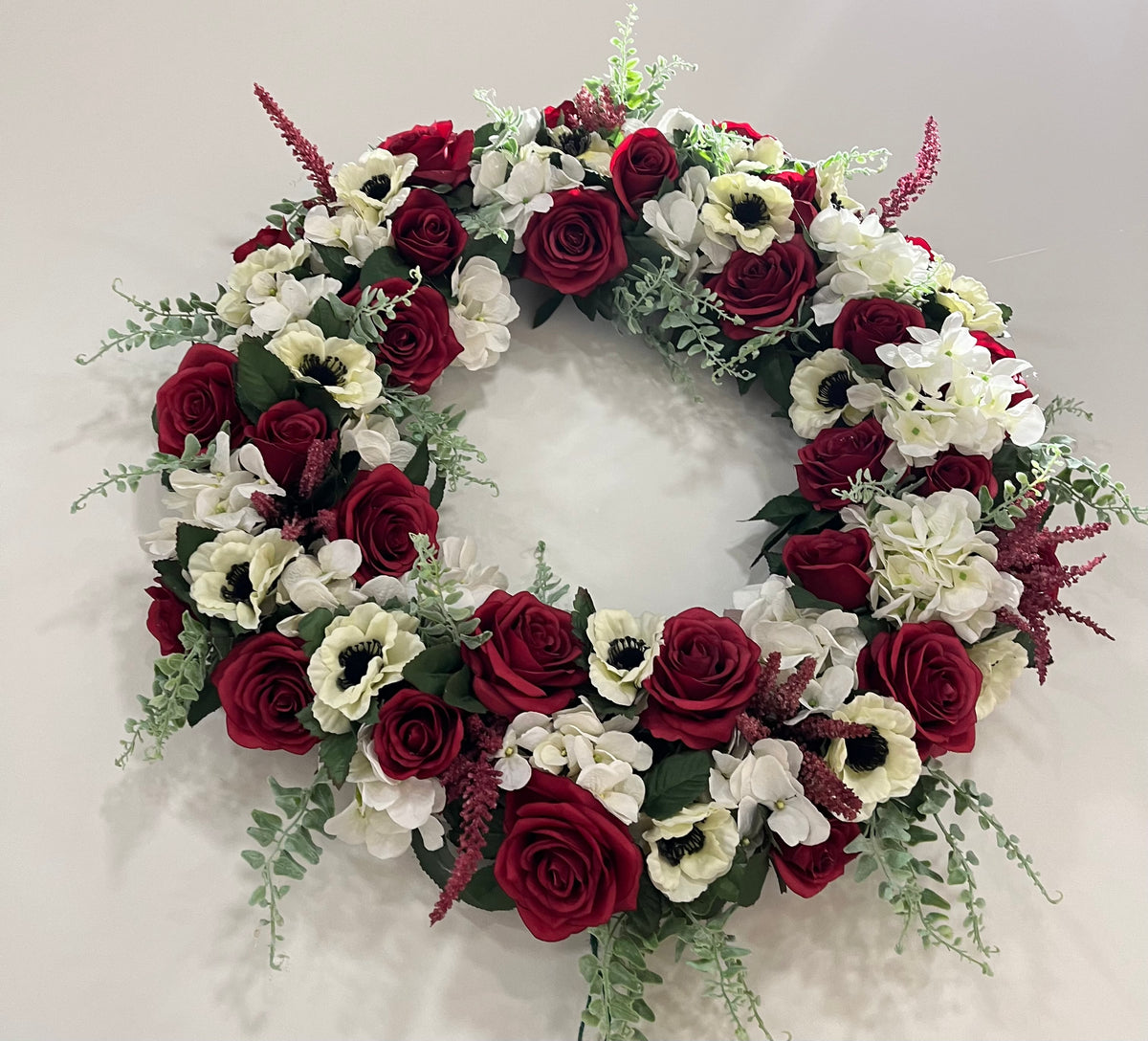 Red and White Wreath