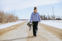 Sugar & Snowflakes Basket Arrangement