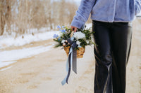 Sugar & Snowflakes Basket Arrangement