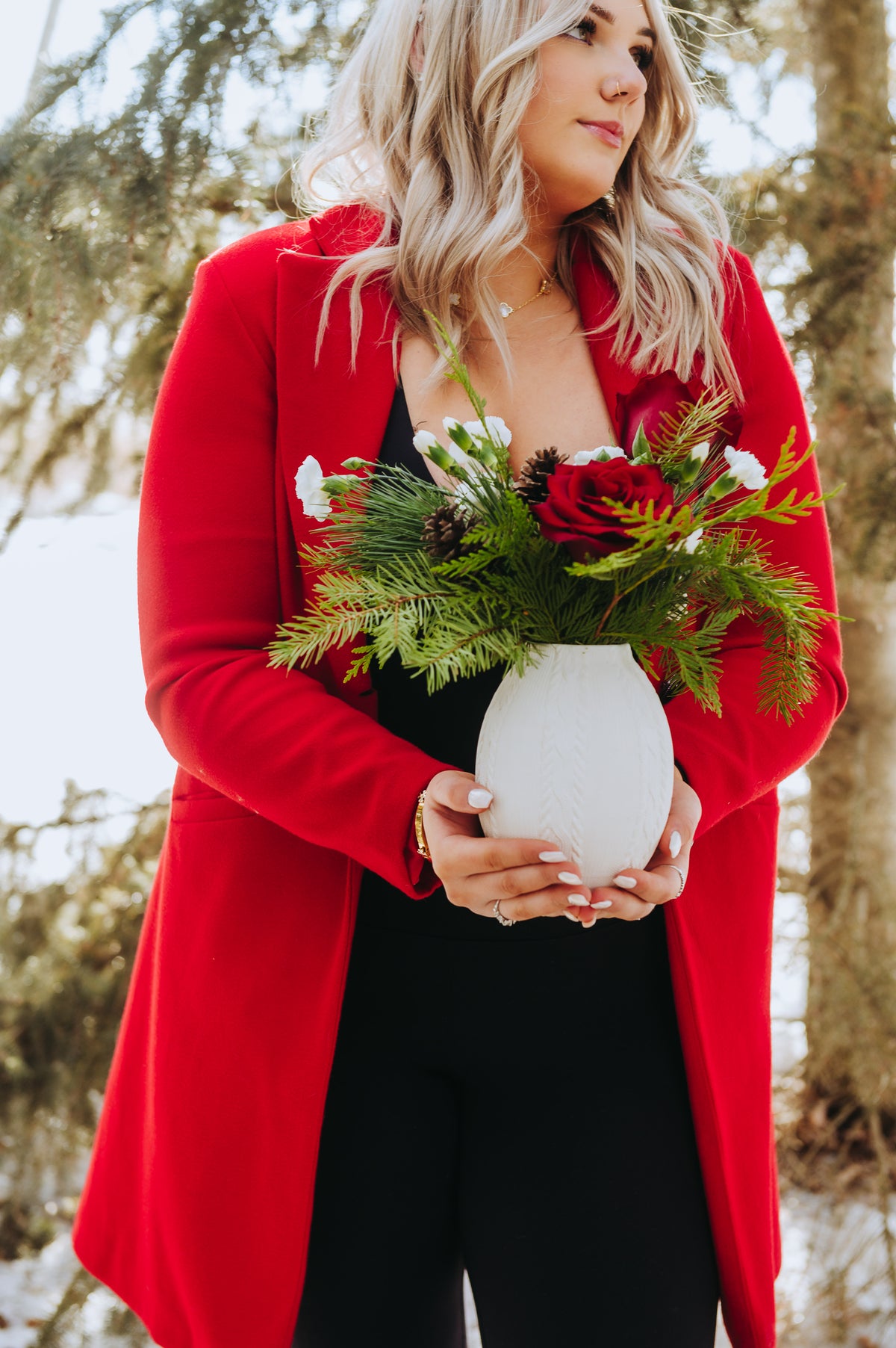 Snow Blossom Arrangement
