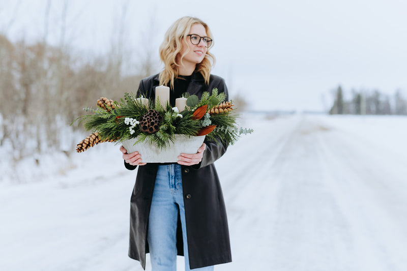 Festive Fireside Arrangement