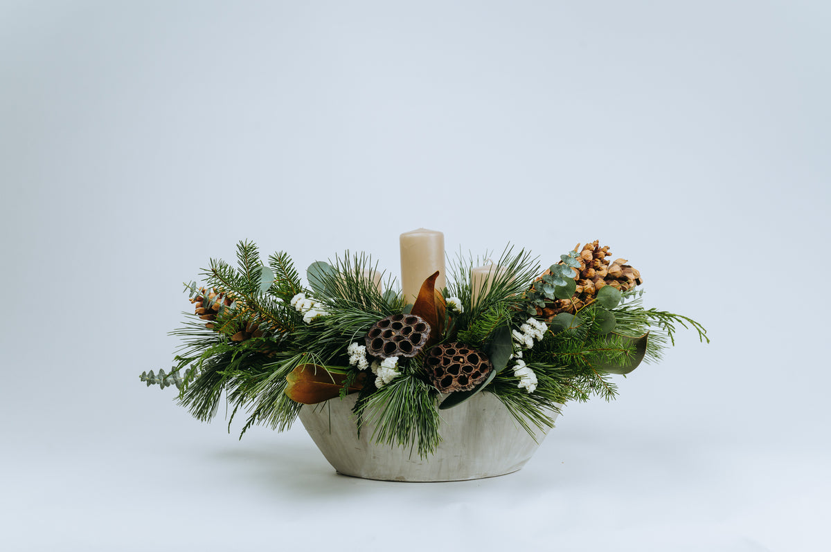 Festive Fireside Arrangement