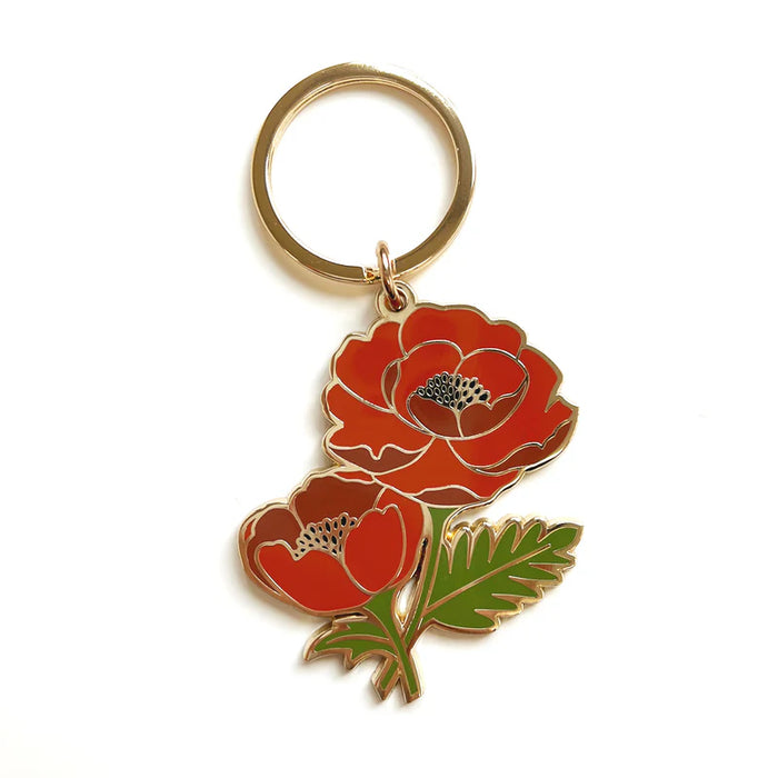 Paper Anchor Co.  Isabelle Poppy Flower Keychain
