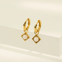 Lover's Tempo - Eclipse Huggie Moon Drop Earrings