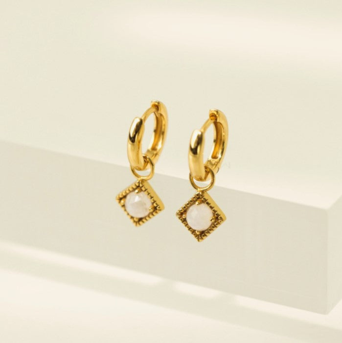 Lover's Tempo - Eclipse Huggie Moon Drop Earrings